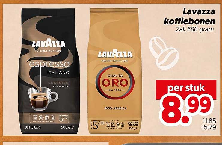 Lavazza koffiebonen Zak 500 gram. per stuk