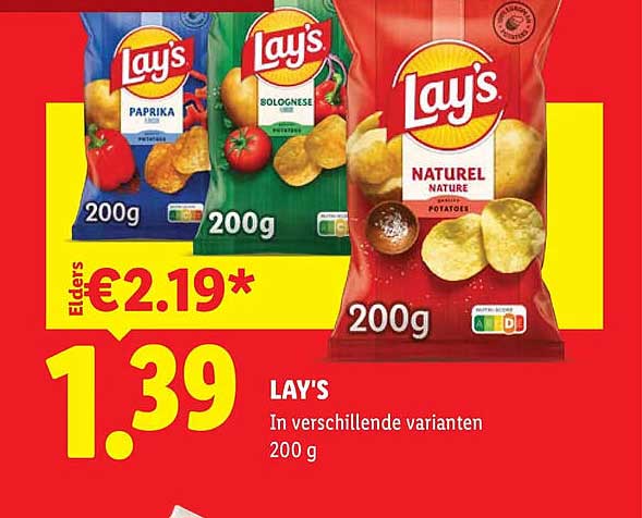 LAY'S In verschillende varianten 200 g