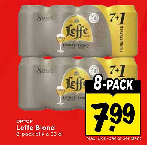 Leffe Blond 8-pack blik à 33 cl 8-PACK