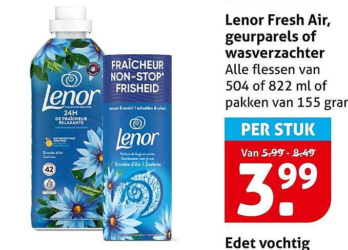 Lenor Fresh Air, geurparels of wasverzachter