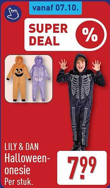 LILY & DAN Halloween-onesie Per stuk.