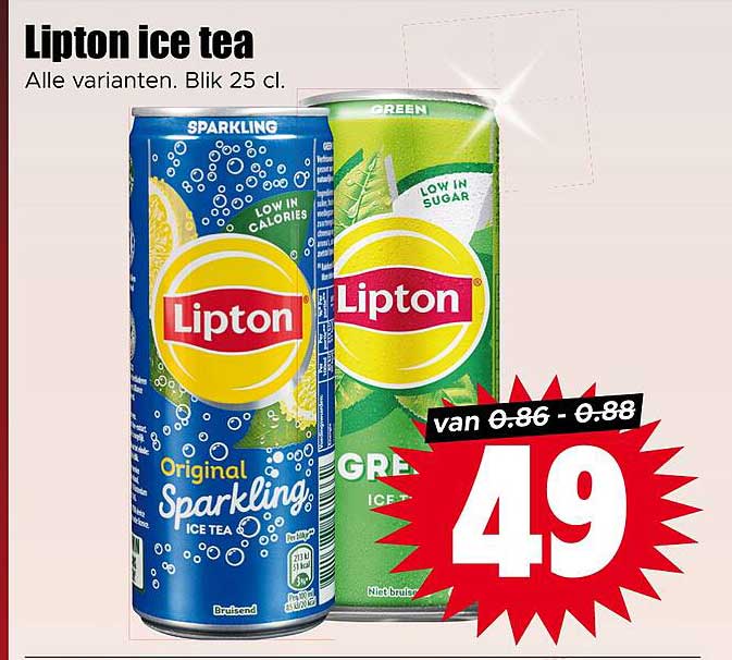 Lipton ice tea Alle varianten. Blik 25 cl.