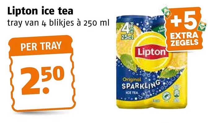 Lipton ice tea tray van 4 blikjes à 250 ml