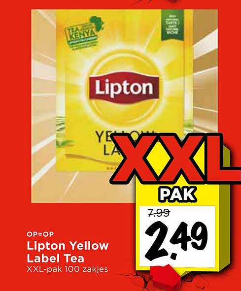 Lipton Yellow Label Tea XXL-pak 100 zakjes
