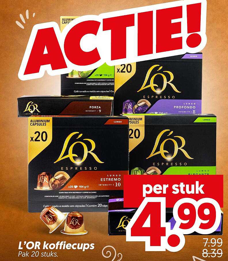 L’OR koffiecups Pak 20 stuks. per stuk