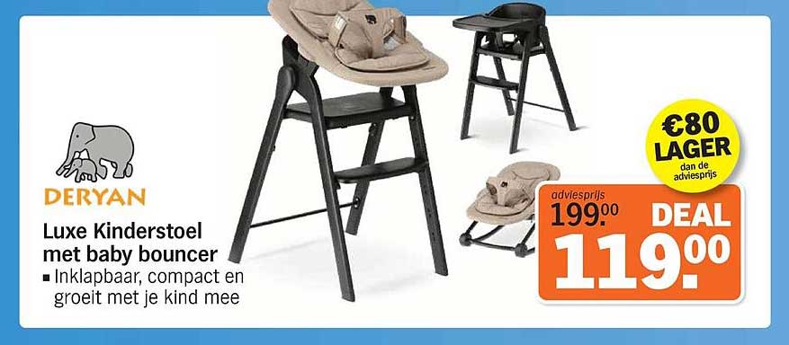 Luxe Kinderstoel met baby bouncer