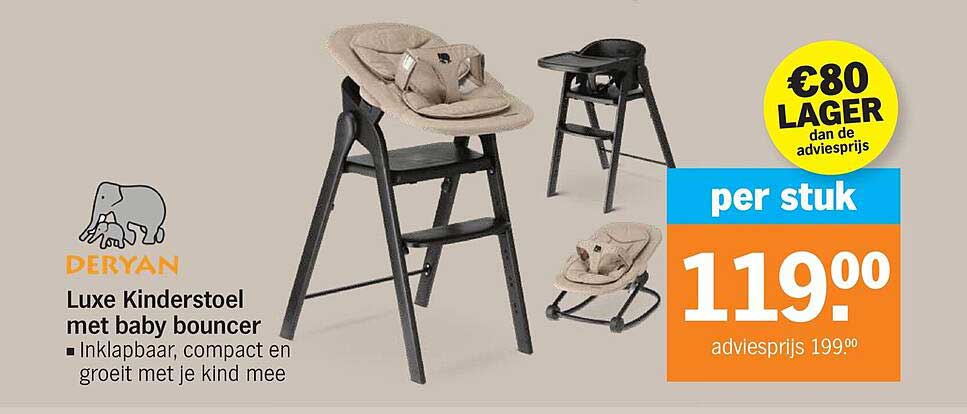 Luxe Kinderstoel met baby bouncer