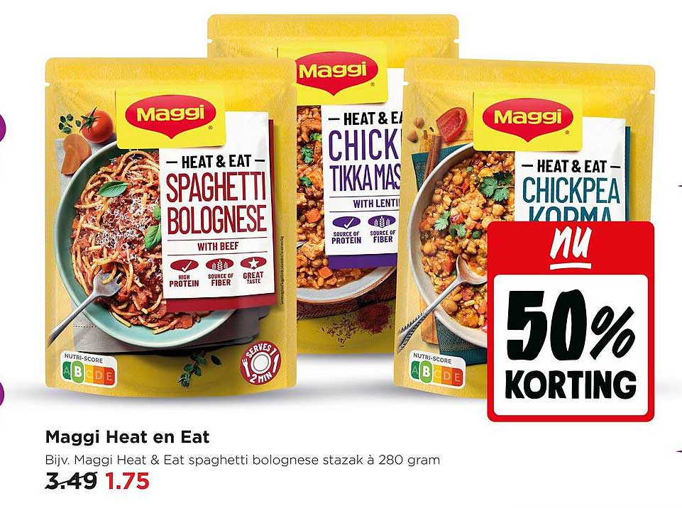 Maggi Heat en Eat 50% korting