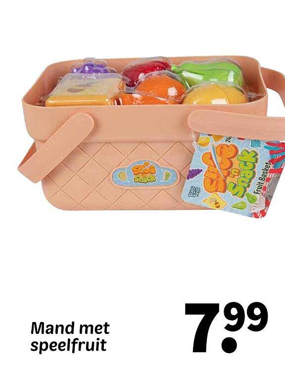 Mand met speelfruit