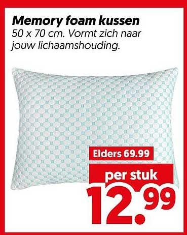 Memory foam kussen