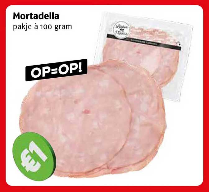 Mortadella pakje à 100 gram OP=OP!