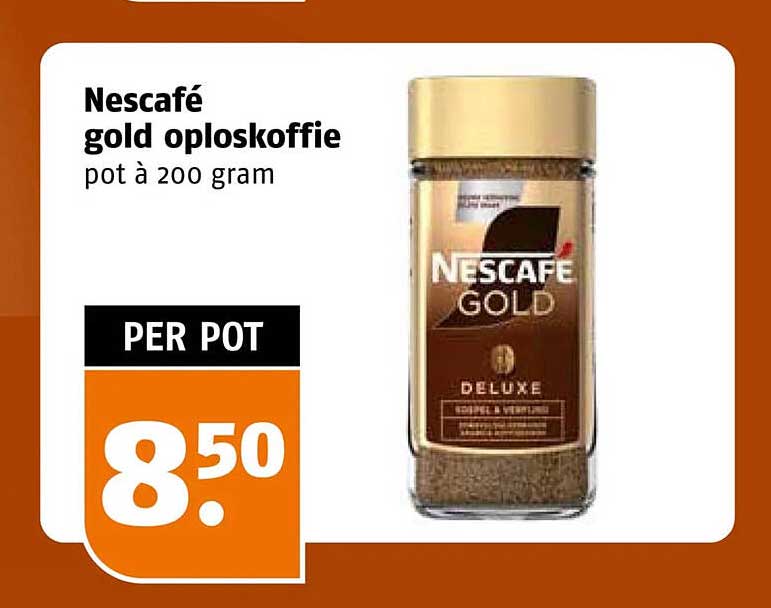 Nescafé gold oploskoffie pot à 200 gram