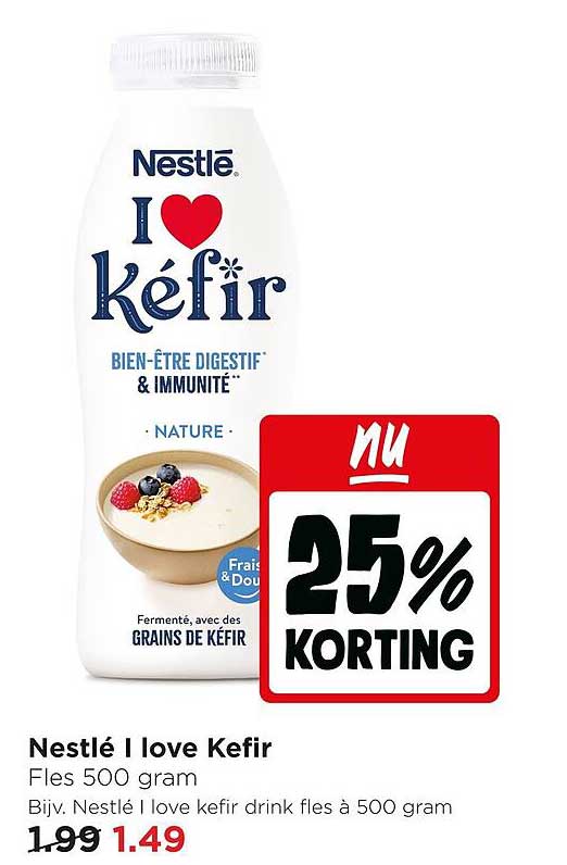 Nestlé I love Kefir Fles 500 gram NU 25% KORTING