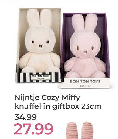 Nijntje Cozy Miffy knuffel in giftbox 23cm