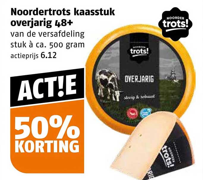 Noordertrots kaasstuk overjarig 48+ 50% KORTING