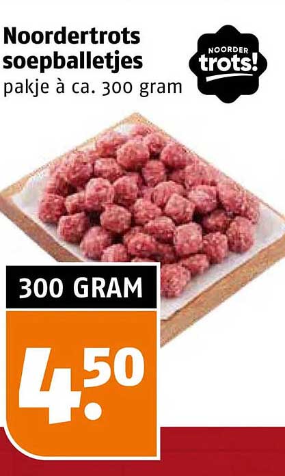 Noordertrots soepballetjes pakje à ca. 300 gram