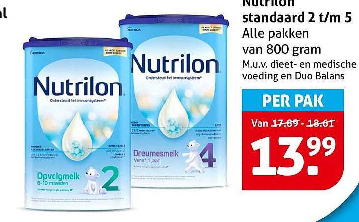 Nutrilon standaard 2 t/m 5 Alle pakken van 800 gram