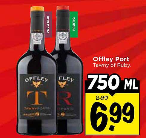 Offley Port Tawny of Ruby.