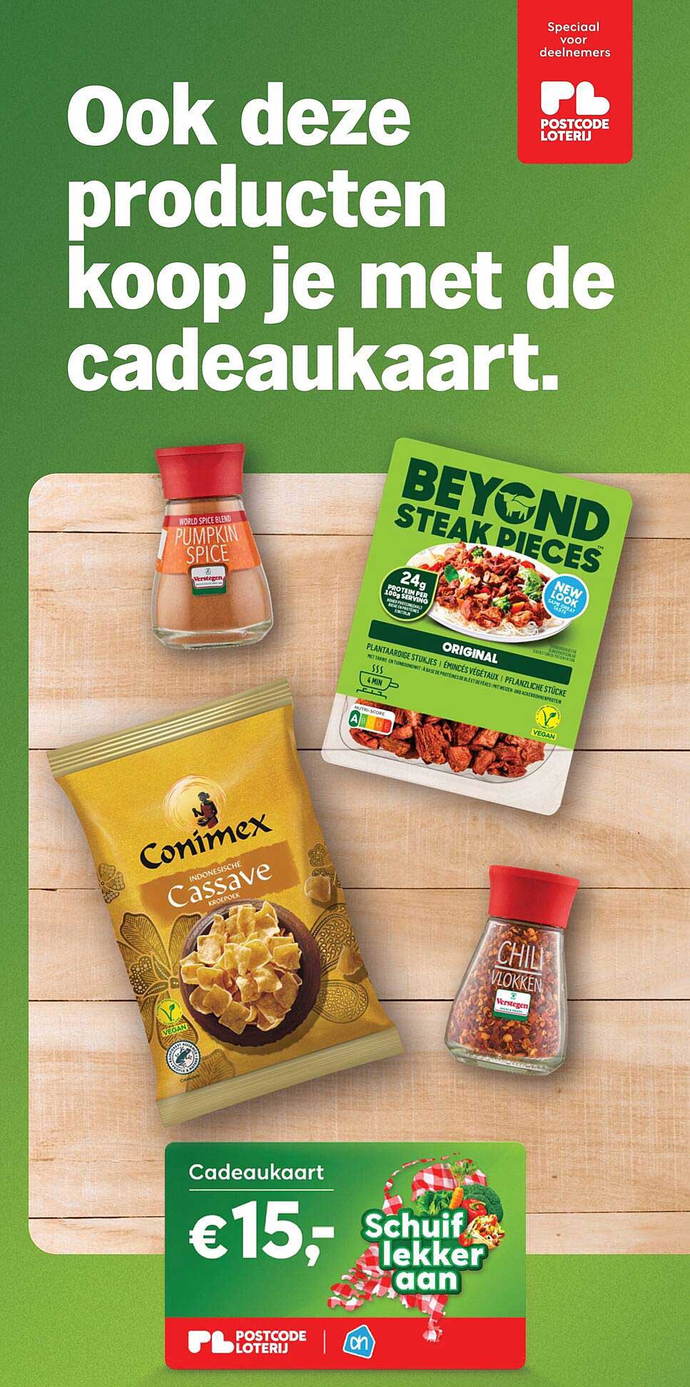 Ook deze producten koop je met de cadeaukaart.