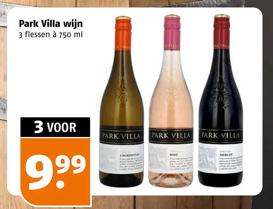 Park Villa wijn 3 flessen à 750 ml 3 voor