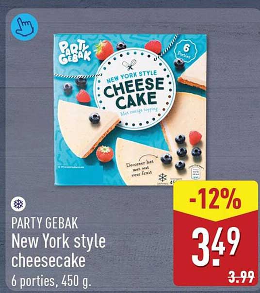 PARTY GEBAK New York style cheesecake 6 porties, 450 g.