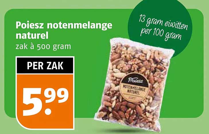 Poiesz notenmelange naturel zak à 500 gram