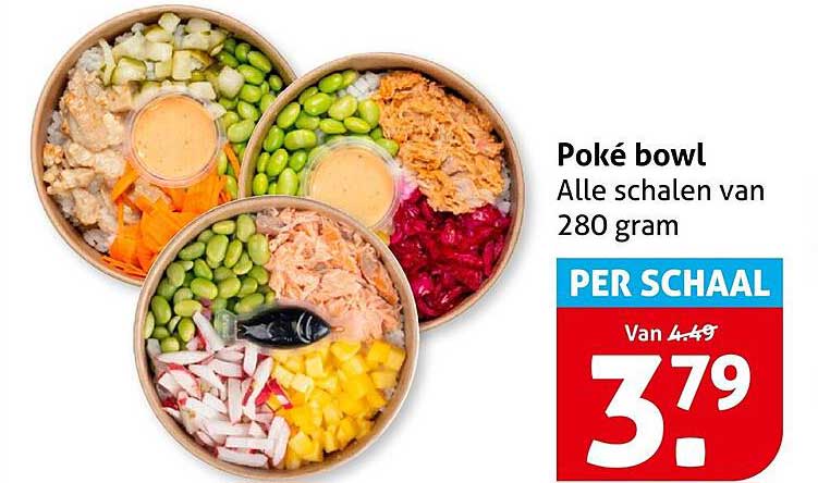Poké bowl Alle schalen van 280 gram PER SCHAAL