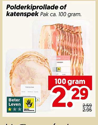 Polderkiprollade of katenspek Pak ca. 100 gram