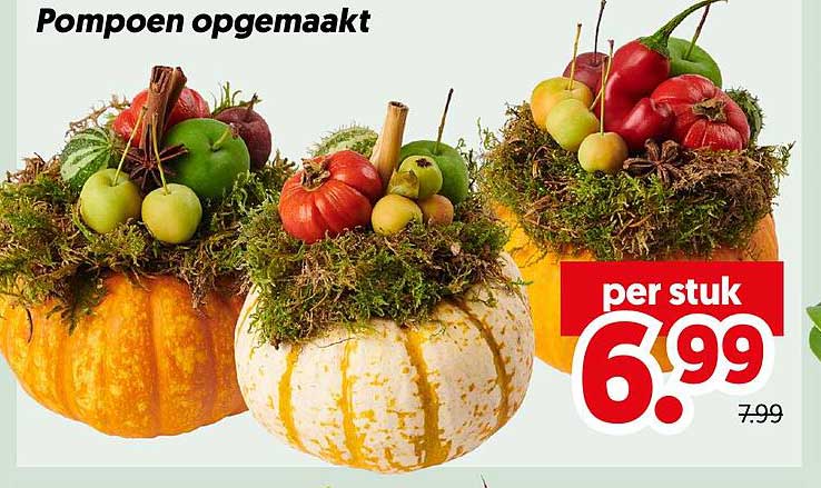 Pompoen opgemaakt