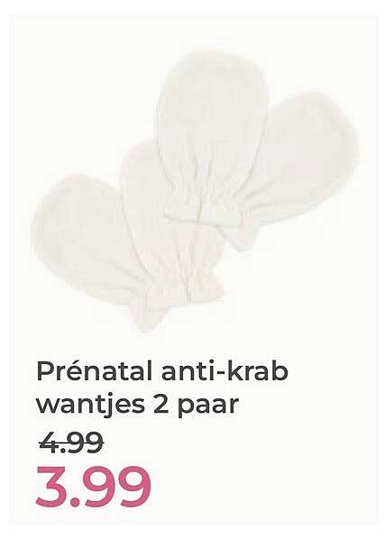 Prénatal anti-krab wantjes 2 paar