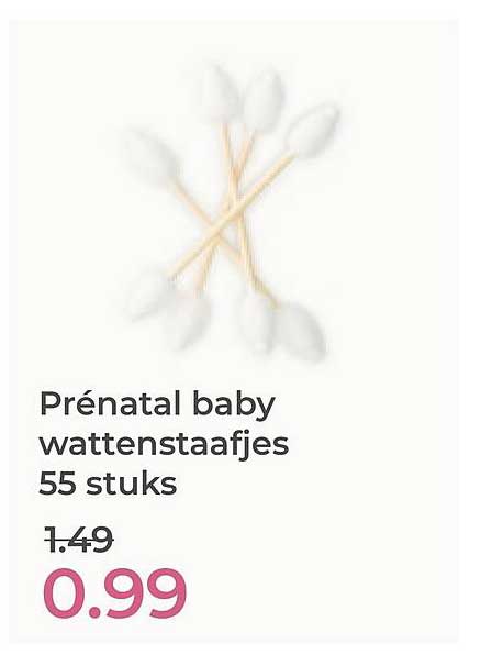 Prénatal baby wattenstaafjes 55 stuks