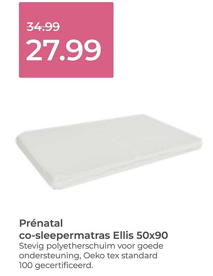 Prénatal co-sleepermatras Ellis 50x90
