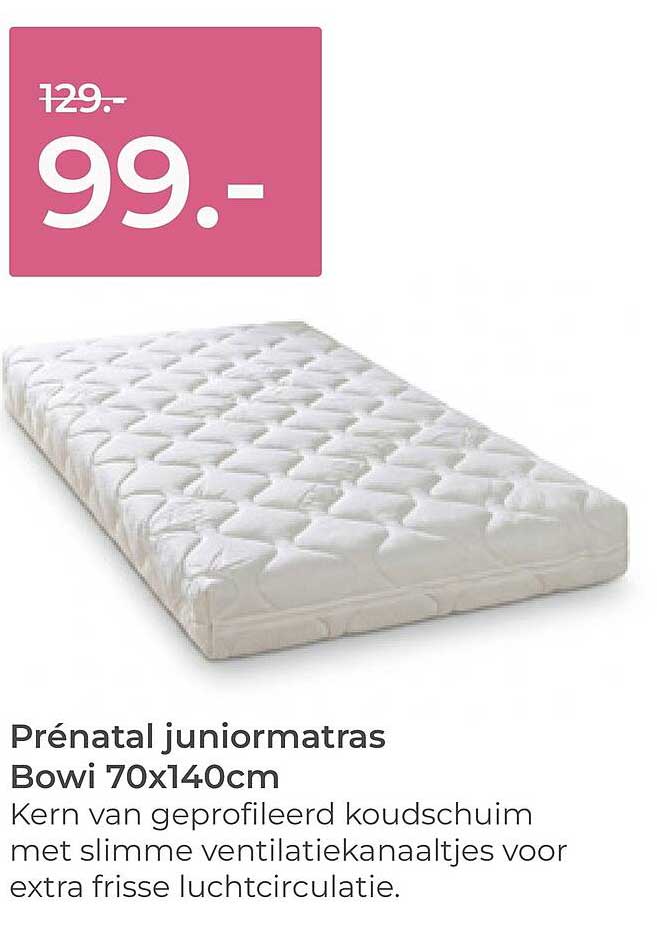 Prénatal juniormatras Bowie 70x140cm