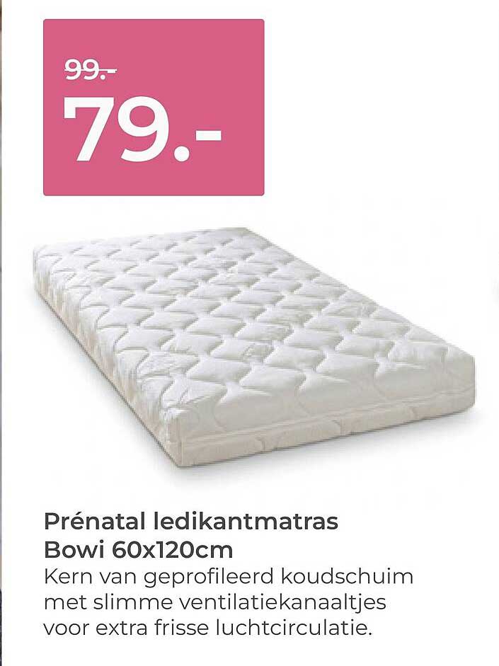Prénatal ledikantmatras Bowi 60x120cm