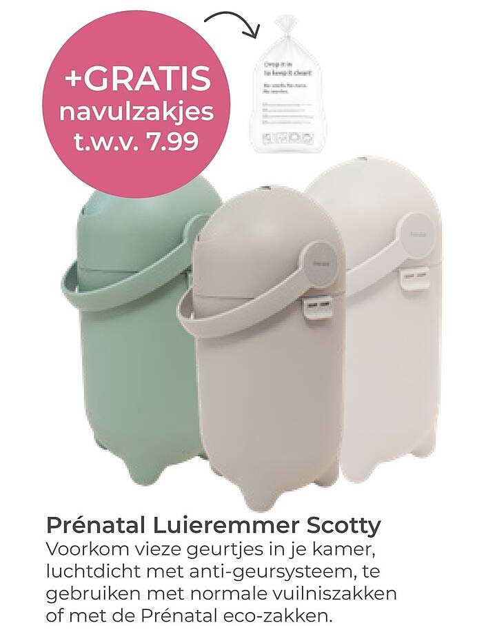 Prénatal Luierriemmer Scotty +GRATIS navulzakjes t.w.v. 7.99