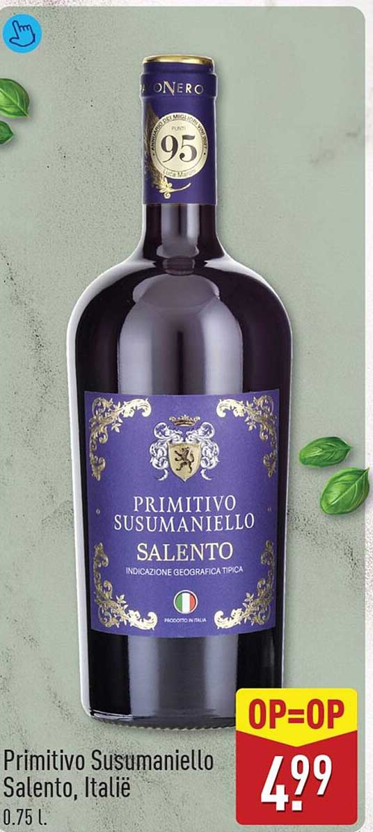 Primitivo Susumaniello Salento, Italië