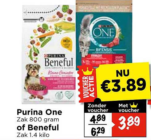 Purina One Zak 800 gram of Beneful Zak 1.4 kilo