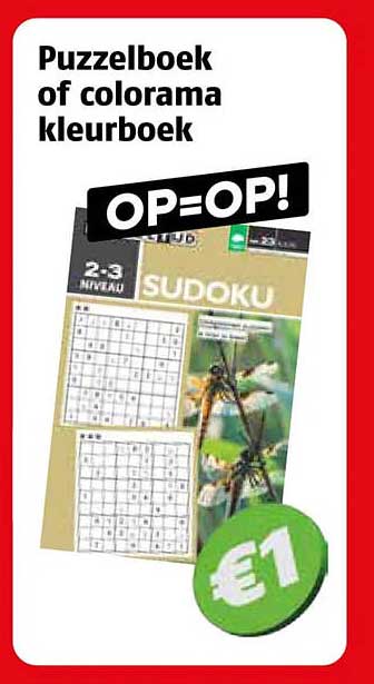 Puzzelboek of colorama kleurboek OP=OP!