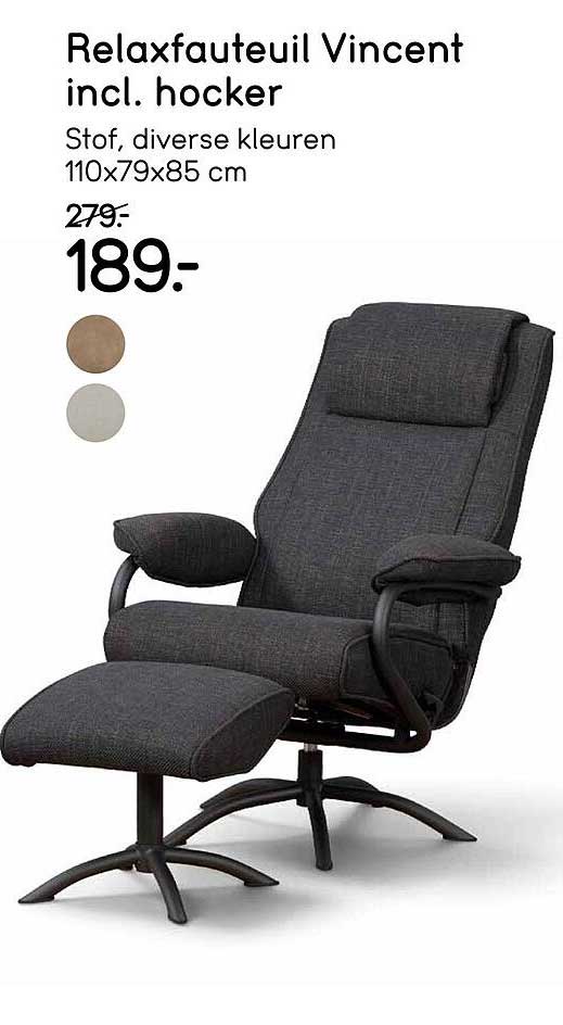 Relaxfauteuil Vincent incl. hocker