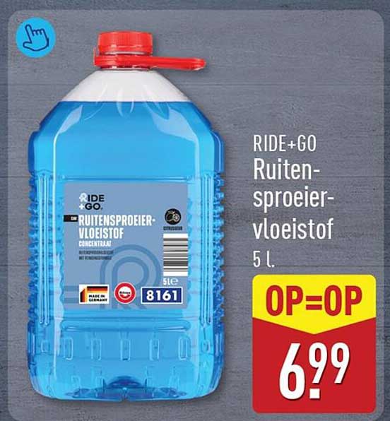 RIDE+GO Ruiten-sproeier-vloeistof 5 l. OP=OP