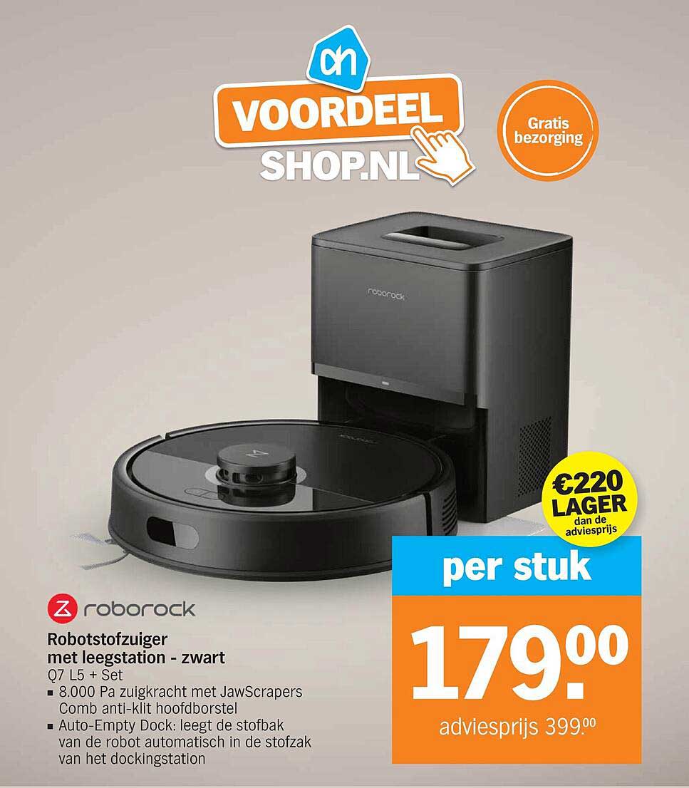 Robotstofzuiger met leegstation - zwart Q7 L5 + Set