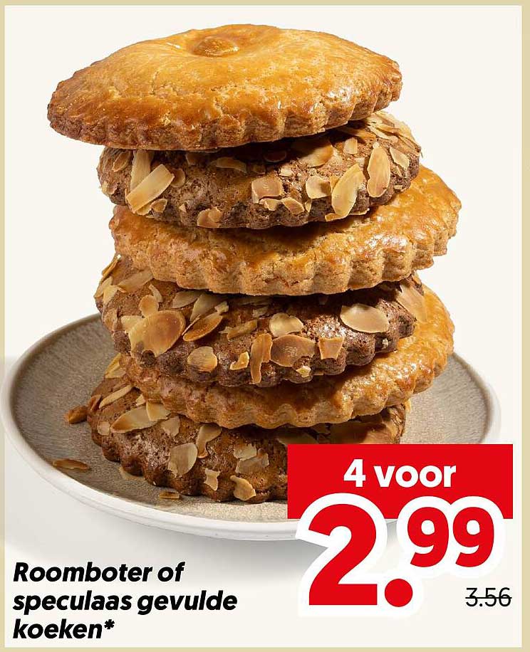 Roomboter of speculaas gevulde koeken*