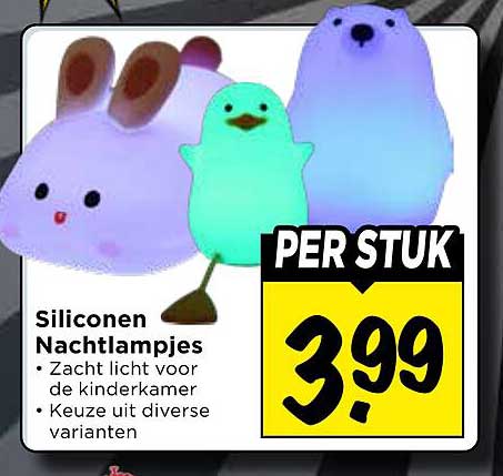 Siliconen Nachtlampjes PER STUK