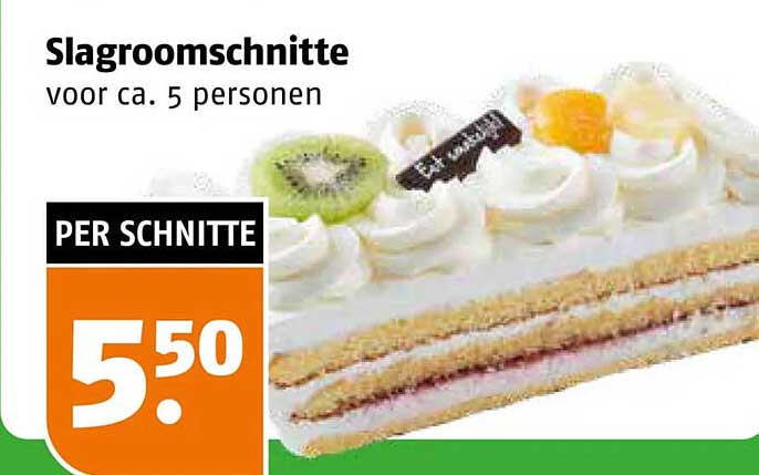 Slagroomschnitte voor ca. 5 personen PER SCHNITTE