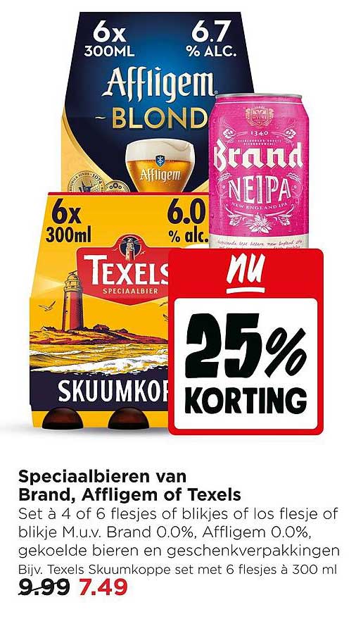 Speciaalbieren van Brand, Affligem of Texels