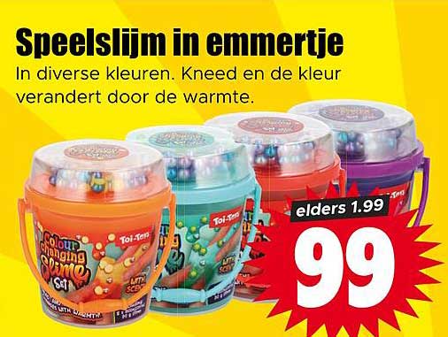 Speelslijm in emmertje