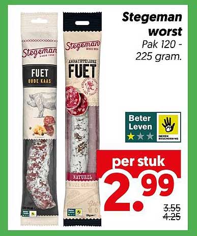 Stegeman worst Pak 120 - 225 gram