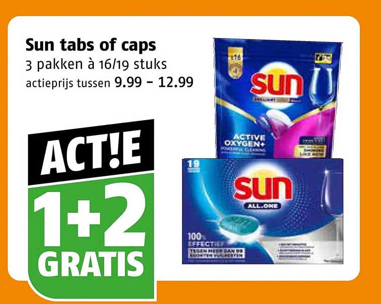 Sun tabs of caps 1+2 GRATIS