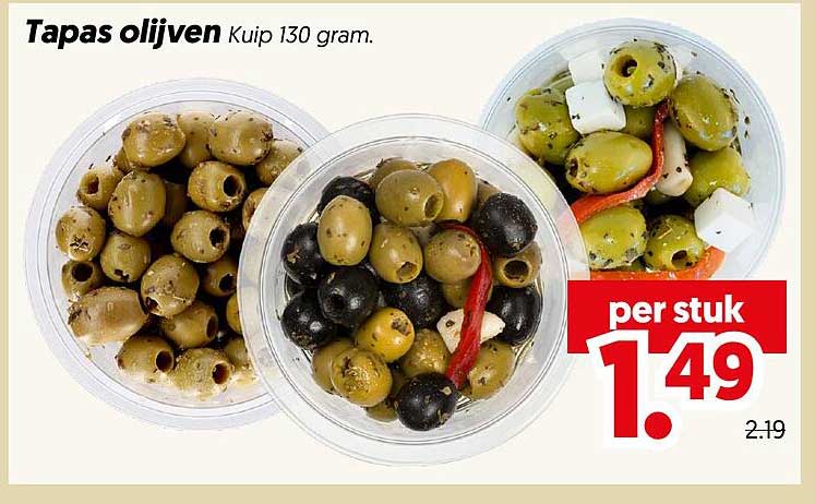 Tapas olijven kuip 130 gram