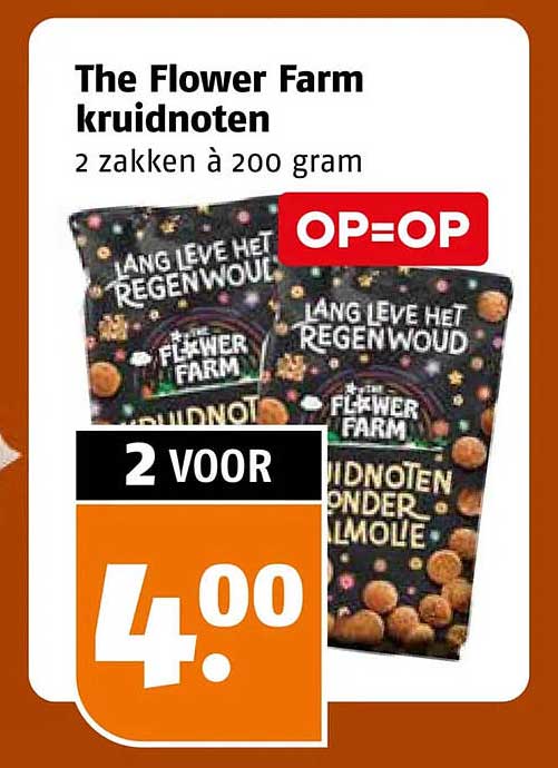 The Flower Farm kruidnoten 2 zakken à 200 gram OP=OP 2 VOOR